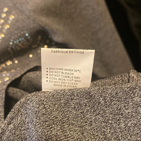 Allyson collection Grey sequins embellished long sleeve  body con dress - Picture 12 of 13